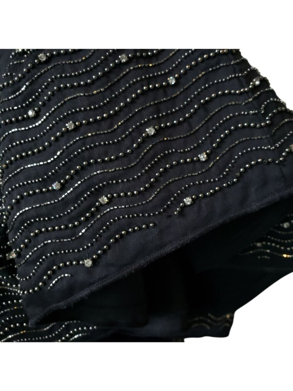 Aje $1498 Black Crystal Ruffle One Shoulder Mini Dress Cocktail Wedding Guest - Picture 10 of 16